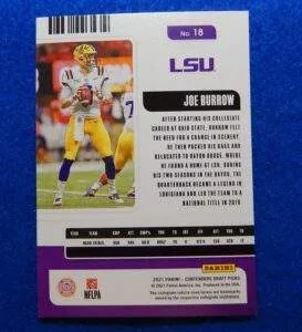 Joe Burrow LSU Panini Contenders rookie card Joe Burrow Panini Rookie Card