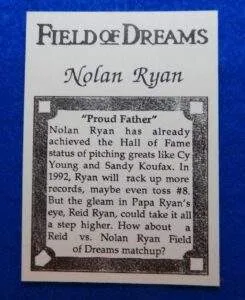 Nolan Ryan custom promo card Nolan Ryan card
