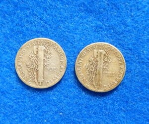 Silver Mercury dimes lot of 2