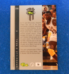 Shaquille O'Neal Classic Basketball Card