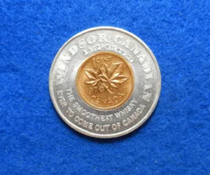 Encased Canadian Cent Encased Canadian Cent