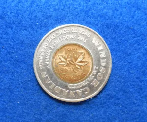 Encased Canadian Cent Encased Canadian Cent