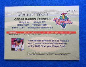 Mike Trout Cedar Rapids Minor League Rookie Card