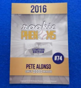 Pete Alonso Rookie Card Pete Alonso Rookie Card