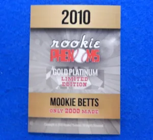 Mookie Betts Custom High School Rookie Card Mookie Betts Custom High School Rookie Card