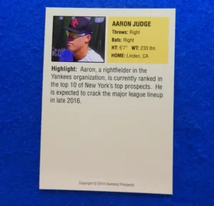 Aaron Judge Custom Minor League Rookie Card