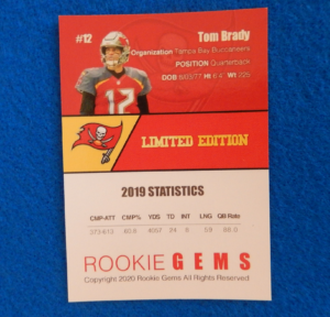 Tom Brady Tampa Bay Custom Card