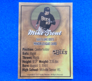 MIKE TROUT 2012 Salt Lake Bees Minor League Rookie Baseball Card