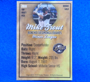 Mike Trout 2010 Minor League Rookie Card