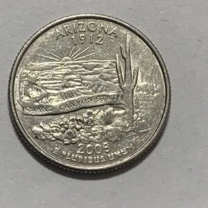 Blank Planchet Washington Quarter 2008 Arizona State Quarter Error Coin