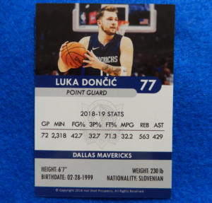 Luka Doncic Dallas Mavericks Rookie Basketball Card