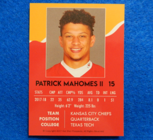 Patrick Mahomes Kansas City Chiefs Rookie Card