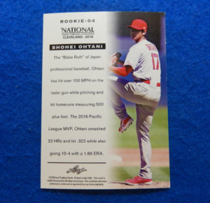 Shohei Ohtani Leaf Rookie Baseball Card