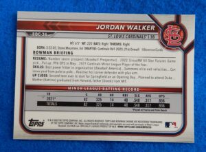 Jordan Walker Bowman Chrome Rookie Card