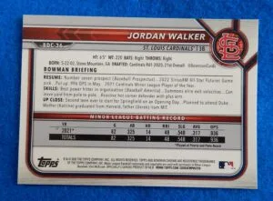 Jordan Walker Bowman Chrome Rookie Card Jordan Walker Bowman Chrome Rookie Card