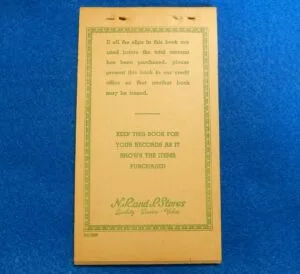 N.R. & P Stores Coal Scrip Credit Book N.R. & P Stores Coal Scrip Credit Book
