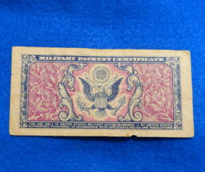 Military Payment Currency Series 481 Five Cents Military Payment Currency Series 481 Five Cents