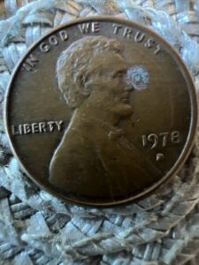 1978-D Lincoln Cent Filled In Mint Mark Error Coin