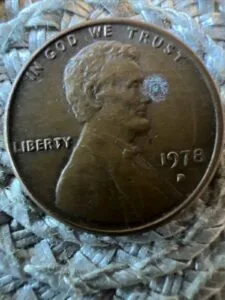 1978-D Lincoln Cent Filled In Mint Mark Error Coin 1978-D Lincoln Cent Filled In Mint Mark Error Coin