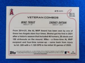 Shohei Ohtani & Mike Trout Topps Update Baseball Card