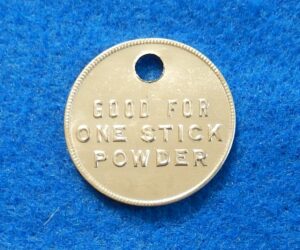 Industrial Collieries Coal Scrip Token for One Stick Powder