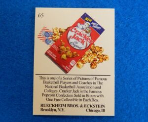 Caitlin Clark Cracker Jack 2024 Indiana Fever Basketball Card