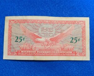 Military Payment Currency Series 641 25 Cents