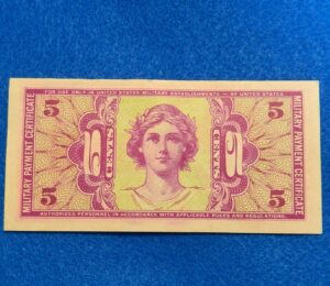Military Payment Currency Series 541 Five Cents