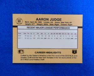 Aaron Judge Rated Rookie Card