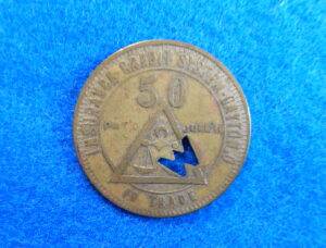 Kentucky Coal Scrip Token - Wheeler Coal Company Kentucky Coal Scrip 50 Cents - Wheeler Coal Company