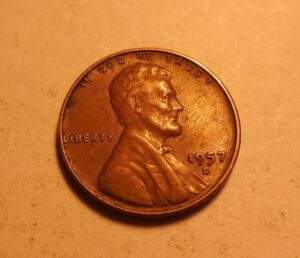 1957-D/D Lincoln Wheat Cent RPM Error Coin