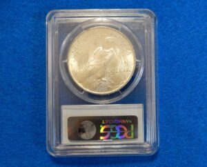 1922 PCGS Graded Uncirculated Silver Peace Dollar Coin