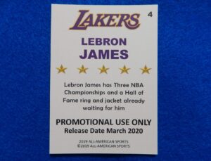 Lebron James Hall of Fame Bound Promo Basketball Card