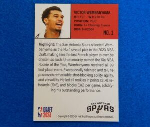 VICTOR WEMBANYAMA Hot Shot Prospects Rookie Basketball Card