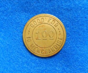 Kentucky $1 Coal Scrip Token - Belva Stores Company Kentucky $1 Coal Scrip Token - Belva Stores Company
