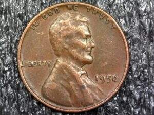 1957-P Lincoln Wheat Cent "BIE" Die Chip Error Coin 1956-P Lincoln Wheat Cent "BIE" Die Chip Error Coin