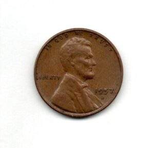 1957-D Lincoln Wheat Cent Die Chip Error Coin