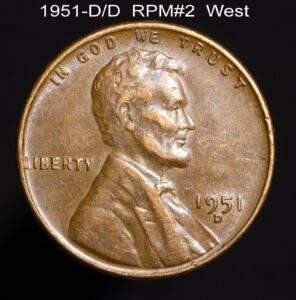 1951-D/D Lincoln Wheat Cent RPM Error Coin