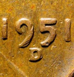 1951-D/D Lincoln Wheat Cent RPM Error Coin