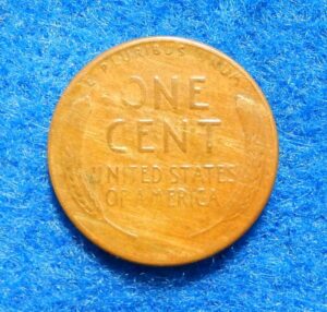 1954-S Lincoln Wheat Cent "BIE" Die Chip Error Coin