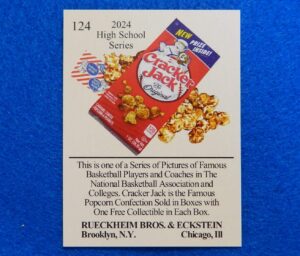 Caitlin Clark Cracker Jack 2024 High School Basketball Card