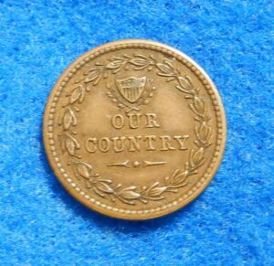 1863 Civil War Our Country Patriotic Token