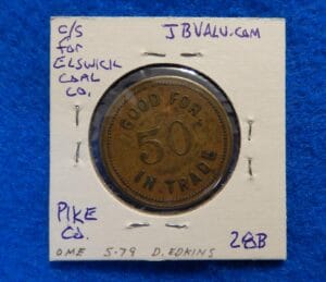 Kentucky Coal Scrip Token $.50 - Ben J. Ward