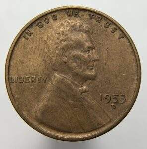 1953-D/D Lincoln Wheat Cent RPM Error Coin