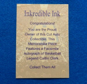 Caitlin Clark Indiana Fever Rookie Basketball Card Caitlin Clark Inkredible Ink Golf Sports Card