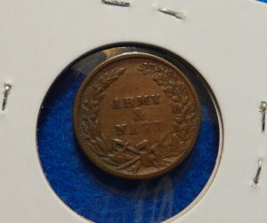 OUR NAVY Civil War Token 1863 Civil War ARMY & NAVY Patriotic Token