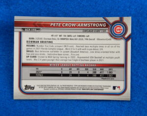 Pete Crow-Armstrong Bowman Chrome Rookie Card Pete Crow-Armstrong Bowman Chrome Rookie Card