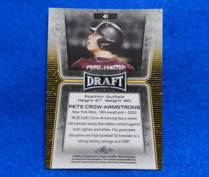 Pete Crow-Armstrong Bowman Chrome Rookie Card Pete Crow-Armstrong 2020 LEAF DRAFT Rookie Card