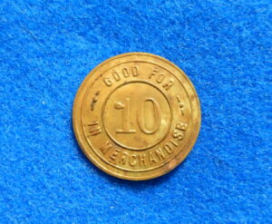 Kentucky $1 Coal Scrip Token - Belva Stores Company Kentucky Ten Cents Coal Scrip Token - Belva Stores Co.