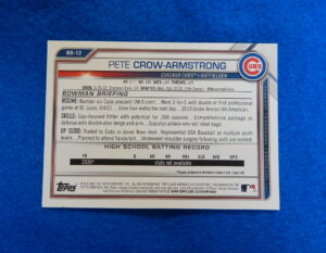 Pete Crow-Armstrong Bowman Chrome Rookie Card Pete Crow-Armstrong 2021 Bowman Draft Rookie Card